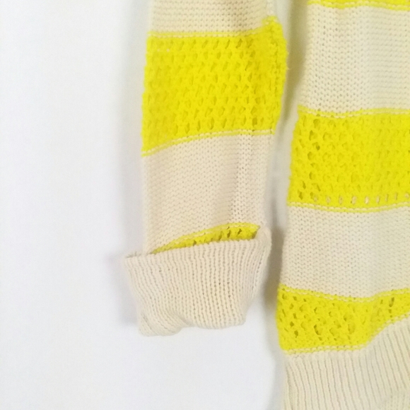 Roxy striped open knit high low sweater - Picture 4 of 7